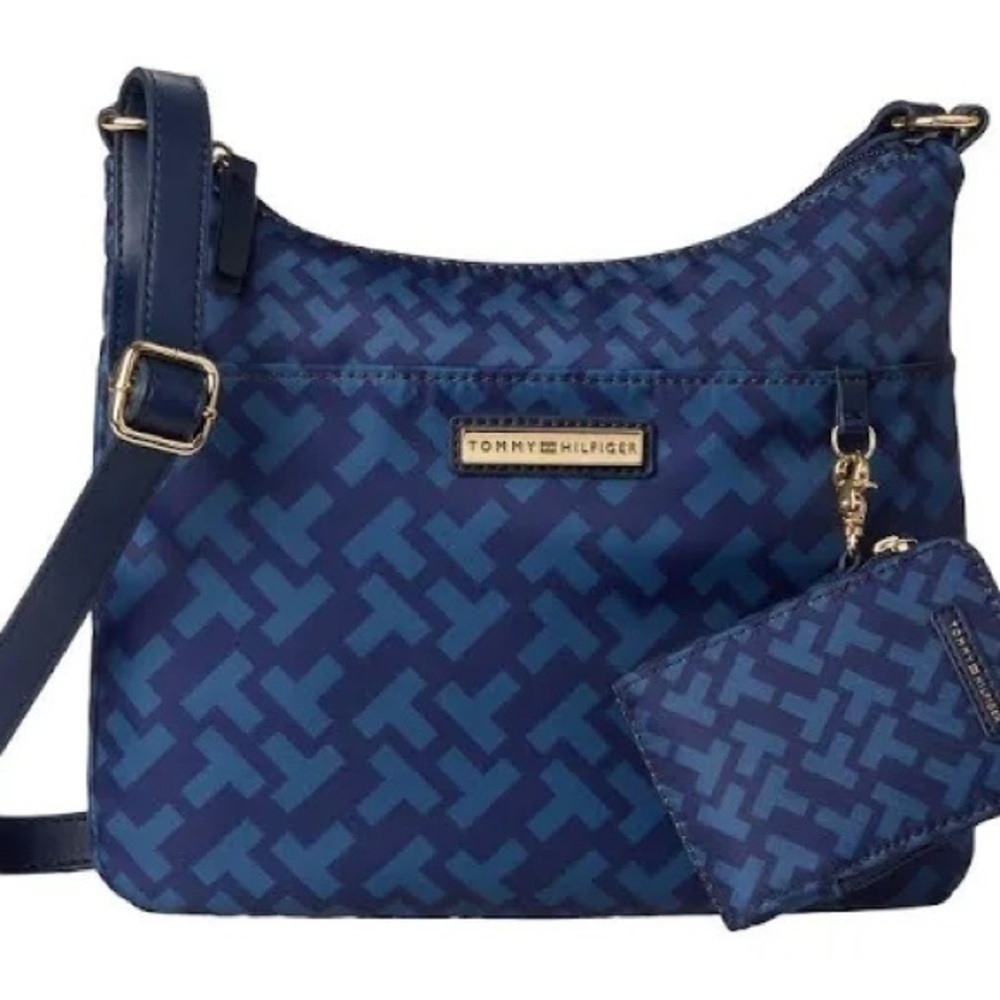 COPY - Tommy Hilfiger Naomi II Novelty Crossbody with Pouch Bias Smooth Nylon